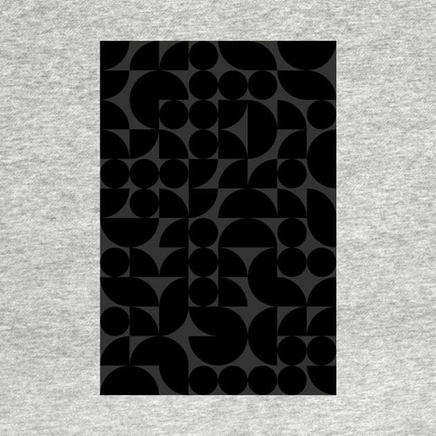 Black Colored Geometric Pattern - Shapes #9 by Trendy-Now